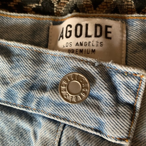 Agolde Parker High Waisted Frayed Jean Short - Picture 7 of 12